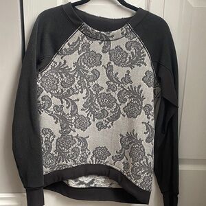 Black and Gray Floral Lululemon Sweatshirt